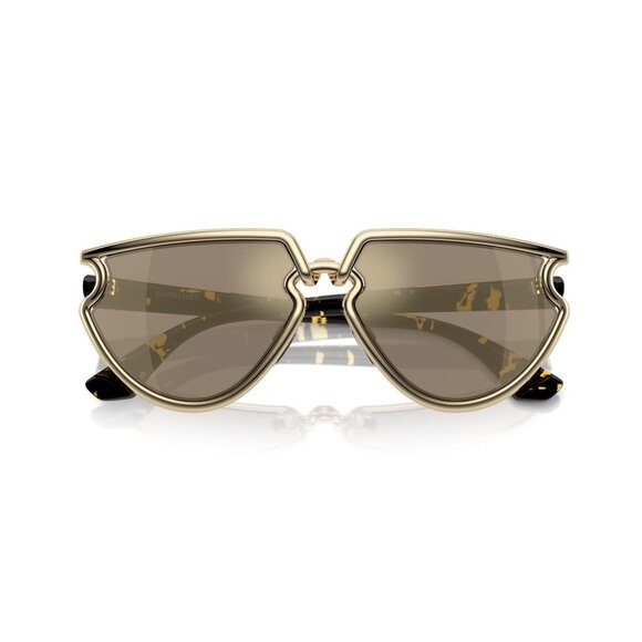 New Authentic BURBERRY Gold Aviator BE3152 1109/5A Sunglasses Women - Picture 5 of 7